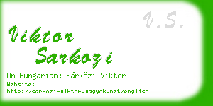 viktor sarkozi business card