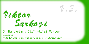 viktor sarkozi business card